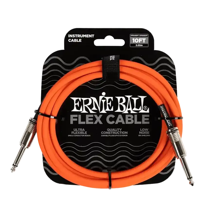 EB FLEX INSTR CABLE STRT/STRT 10FT - ORANGE