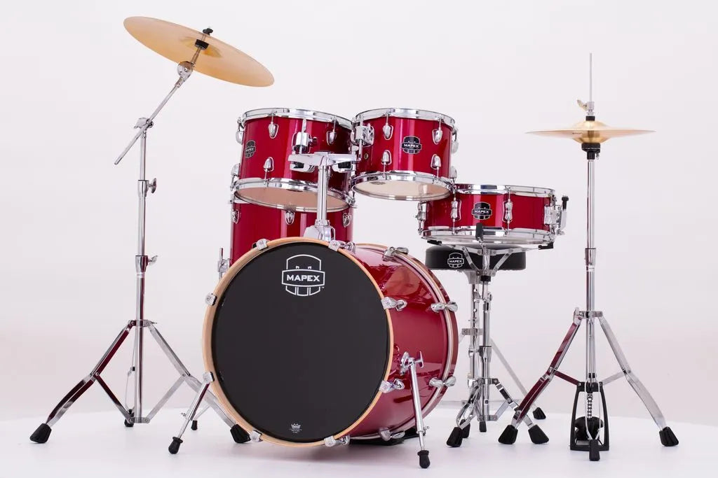 MAPEX - 22" KIT INC H/W & 3PC CYMS CRIMSON RED