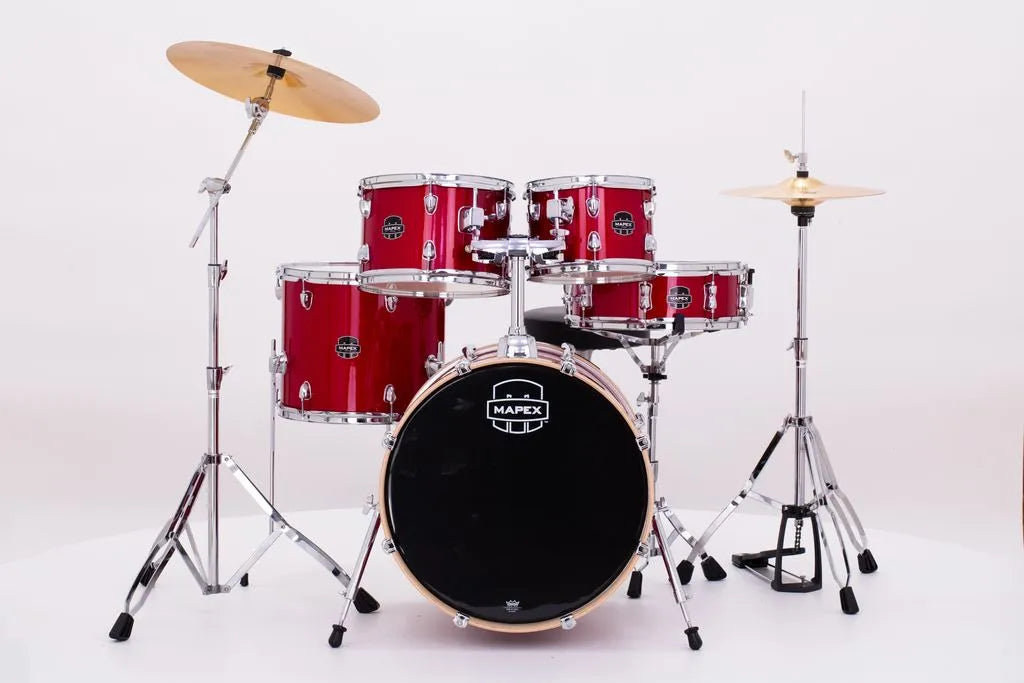 MAPEX - 22" KIT INC H/W & 3PC CYMS CRIMSON RED