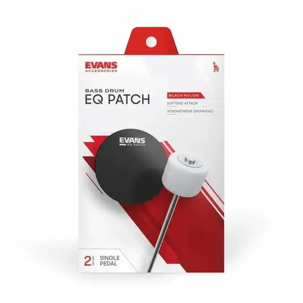 Evans EQ Single Pedal Patch, Black Nylon - MusicStreet