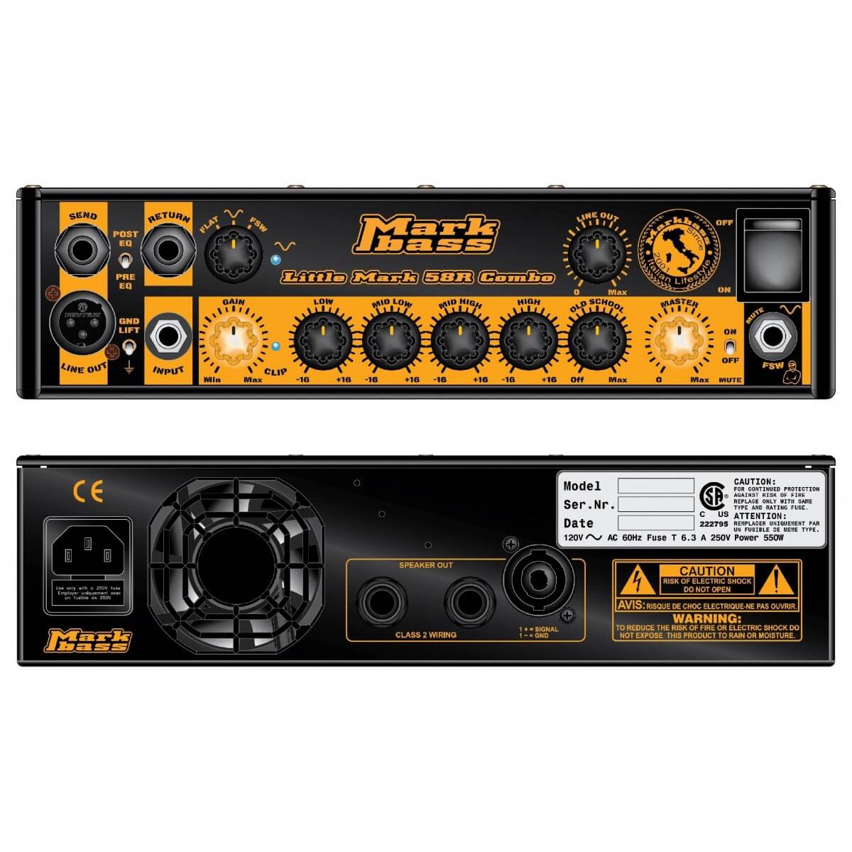 Mark Bass MB58R 151 PURE 1x15'' neodymium speaker + hi-fi tweeter | 500W Combo - MusicStreet
