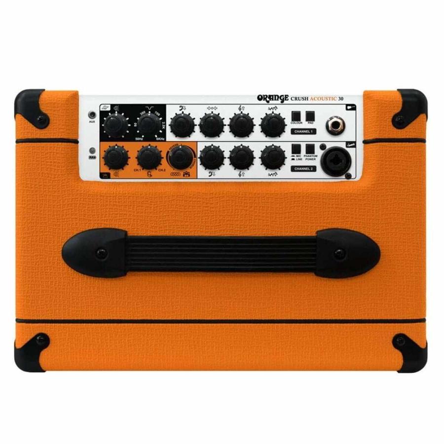 Orange Crush Acoustic 30 1x10 acoustic combo amplifier with dual inputs and controls, perfect for musicians on the go.