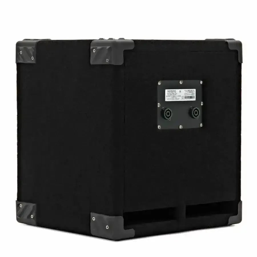 Back view of Mark Bass New York 121 Bass Speaker Cab, 8 Ohms, featuring rear bass port and dual inputs.