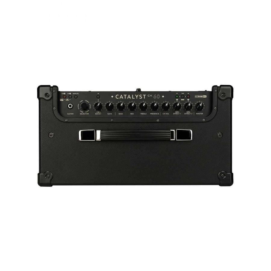Line 6 Catalyst CX60w 1x12 combo rear view showcasing controls and sleek design.