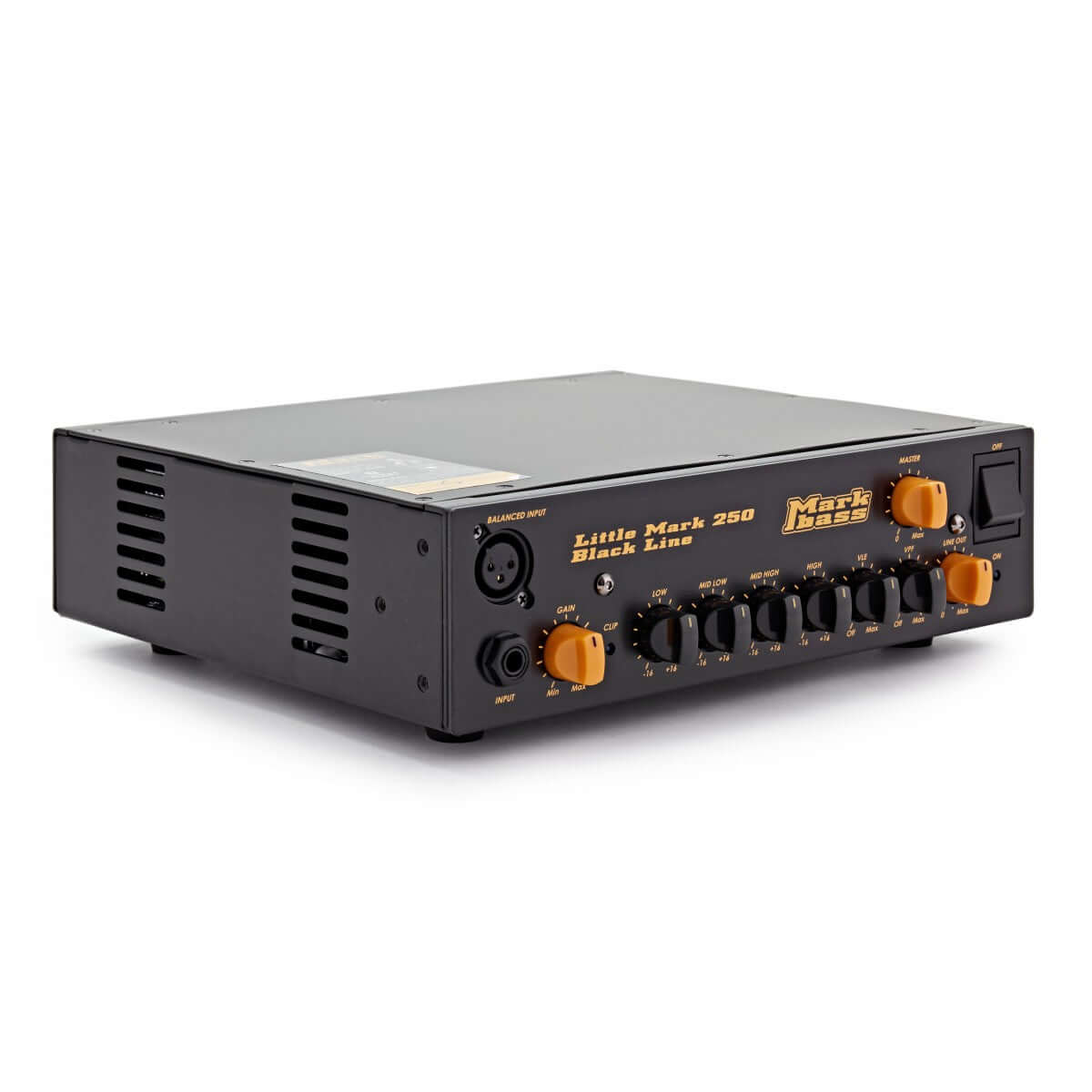 Mark Bass Little Mark 250 Black Line Bass Amp Head with controls and inputs
