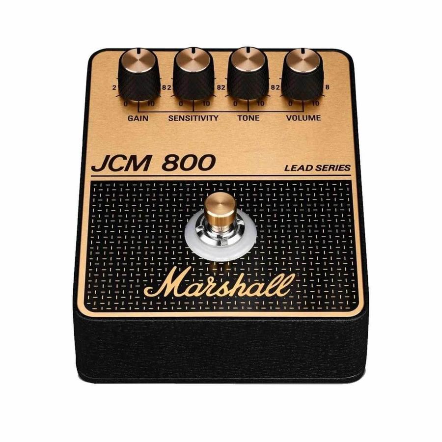 Marshall JCM800 Amp series - distortion pedal with four controls for gain, sensitivity, tone, and volume.
