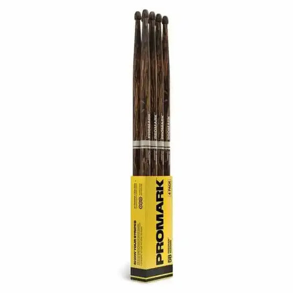ProMark Rebound 5B FireGrain Hickory Drumstick, Acorn Wood Tip, 4-Pack - MusicStreet
