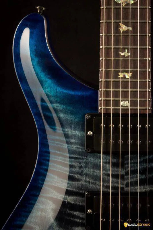 PRS Custom 24 Wood Library Charcoal Blueburst #236174 2017