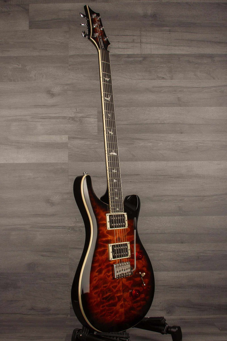 PRS - SE Custom 24 - Black Gold Sunburst Quilt Electric Guitar