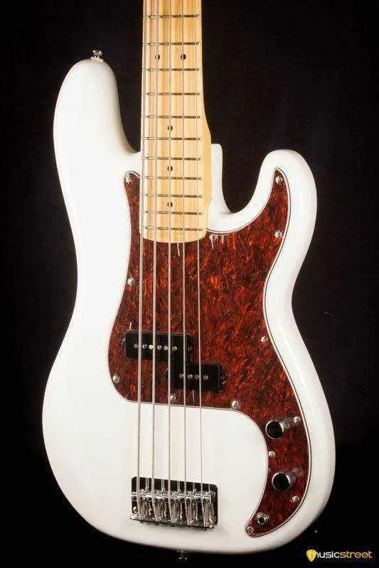 USED - Squier Vintage Modified Precision Bass V, Olympic White