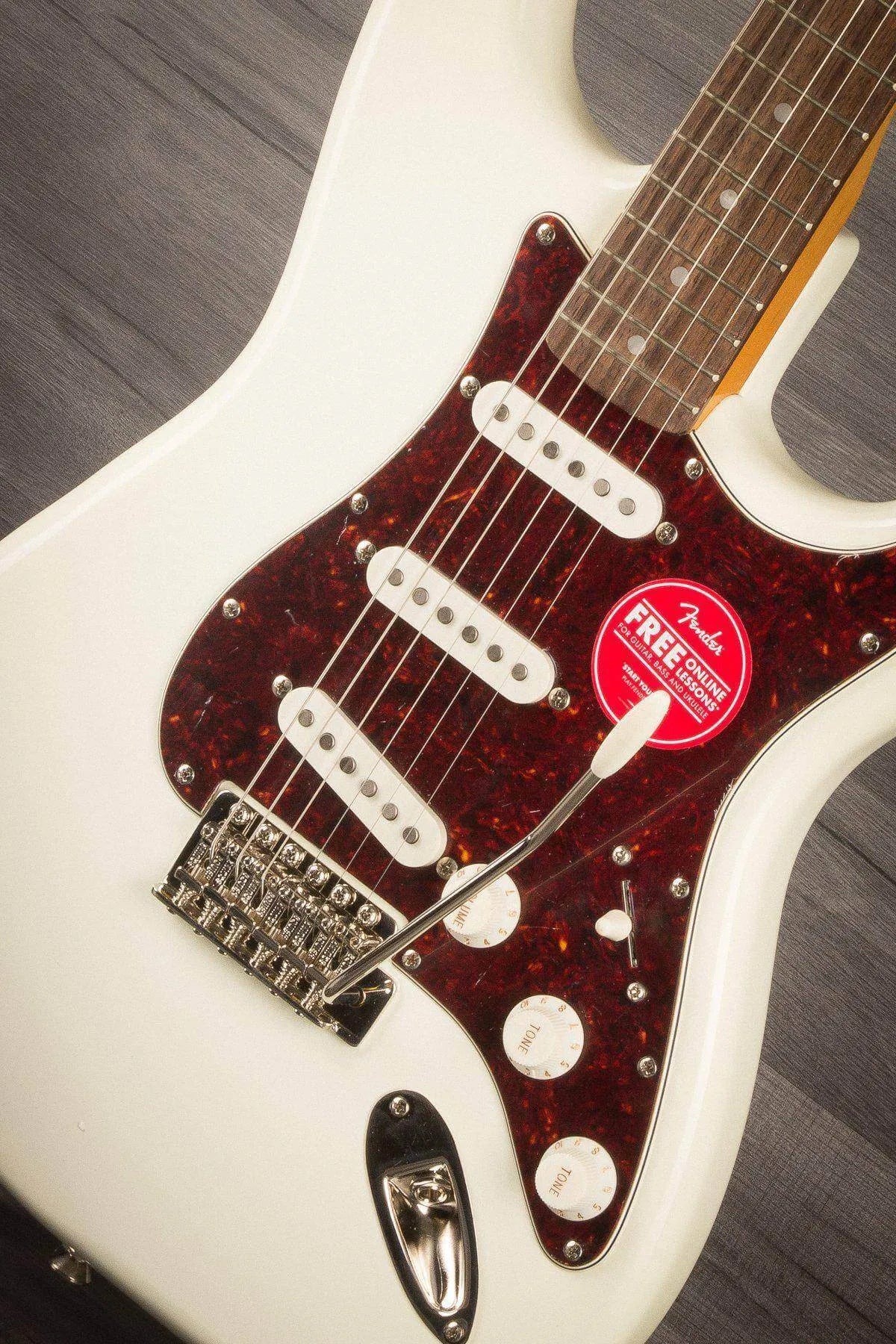 Squier Classic Vibe '70s Stratocaster Electric Guitar, Laurel Fingerboard - Olympic White
