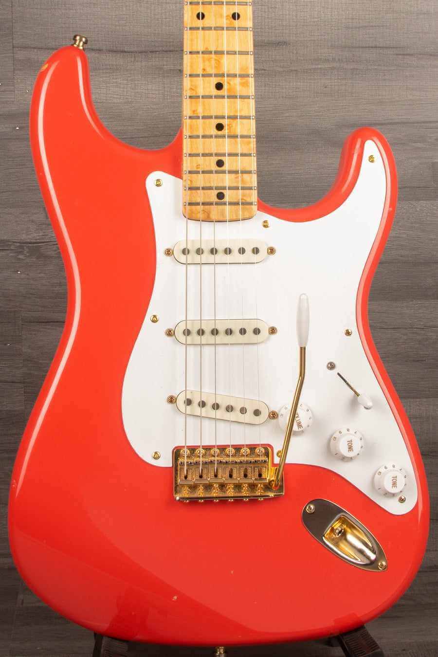 USED - Fender Custom '56 NOS Fiesta Red Stratocaster Electric Guitar s#R88311