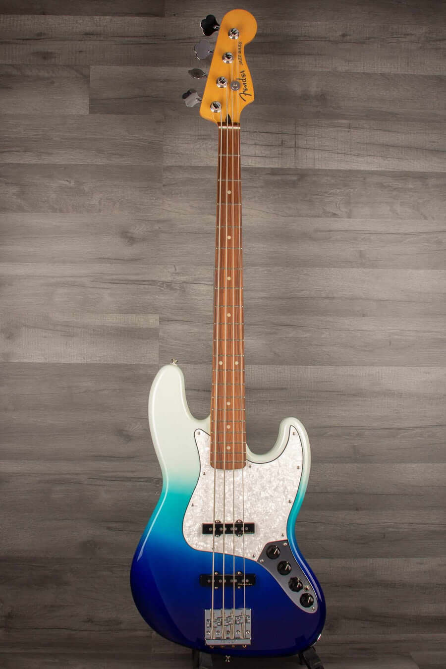USED - Fender Player Plus Jazz Bass Guitar, Pau Ferro Fingerboard - Belair Blue