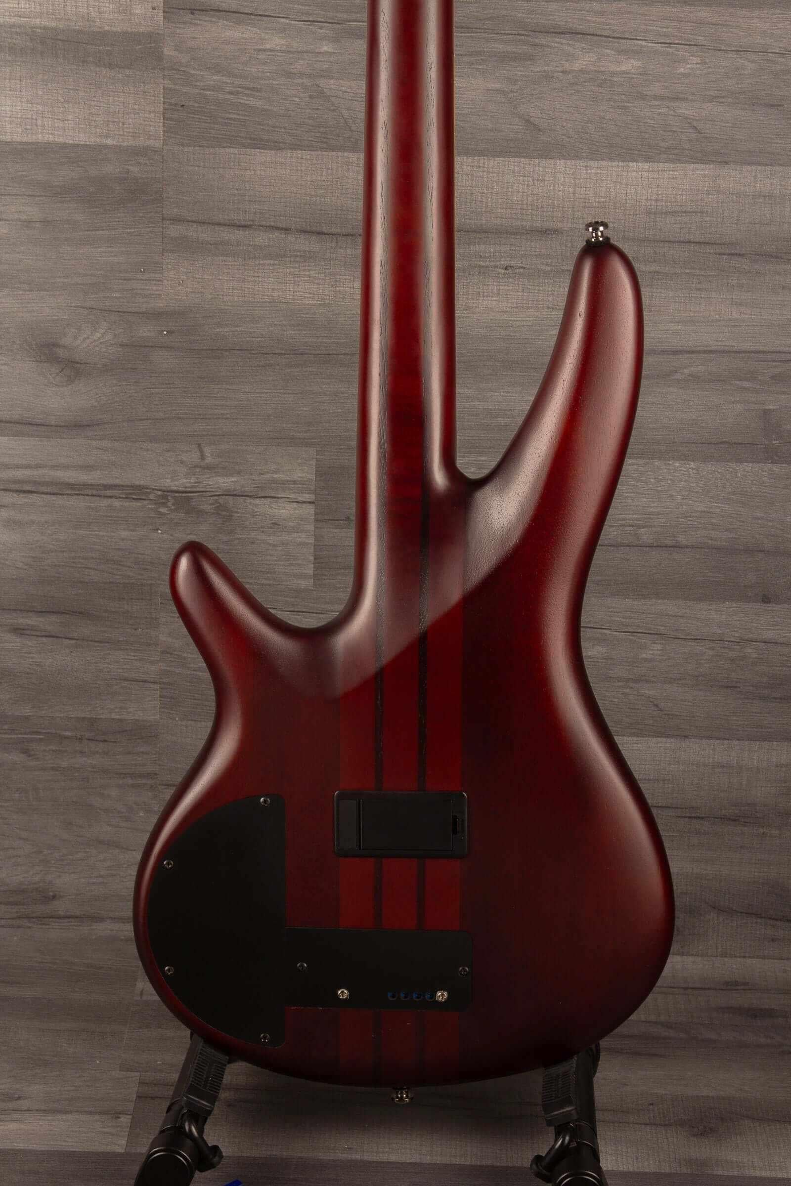 USED - Ibanez SRF700 BBF SR fretless bass - Brown burst flat back view showing neck and body design.
