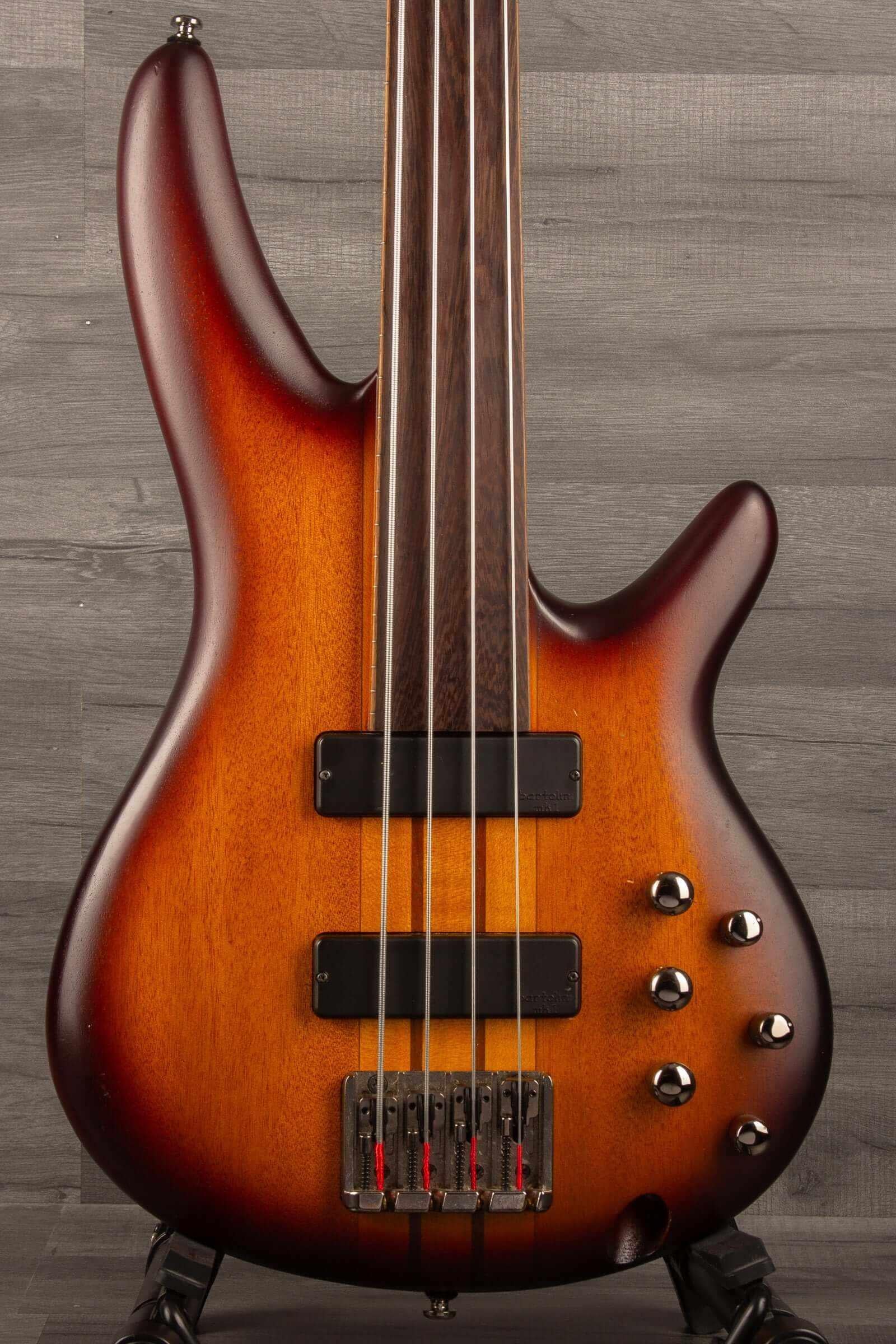 USED - Ibanez SRF700 BBF SR fretless bass - Brown burst flat, excellent condition with flatwound strings