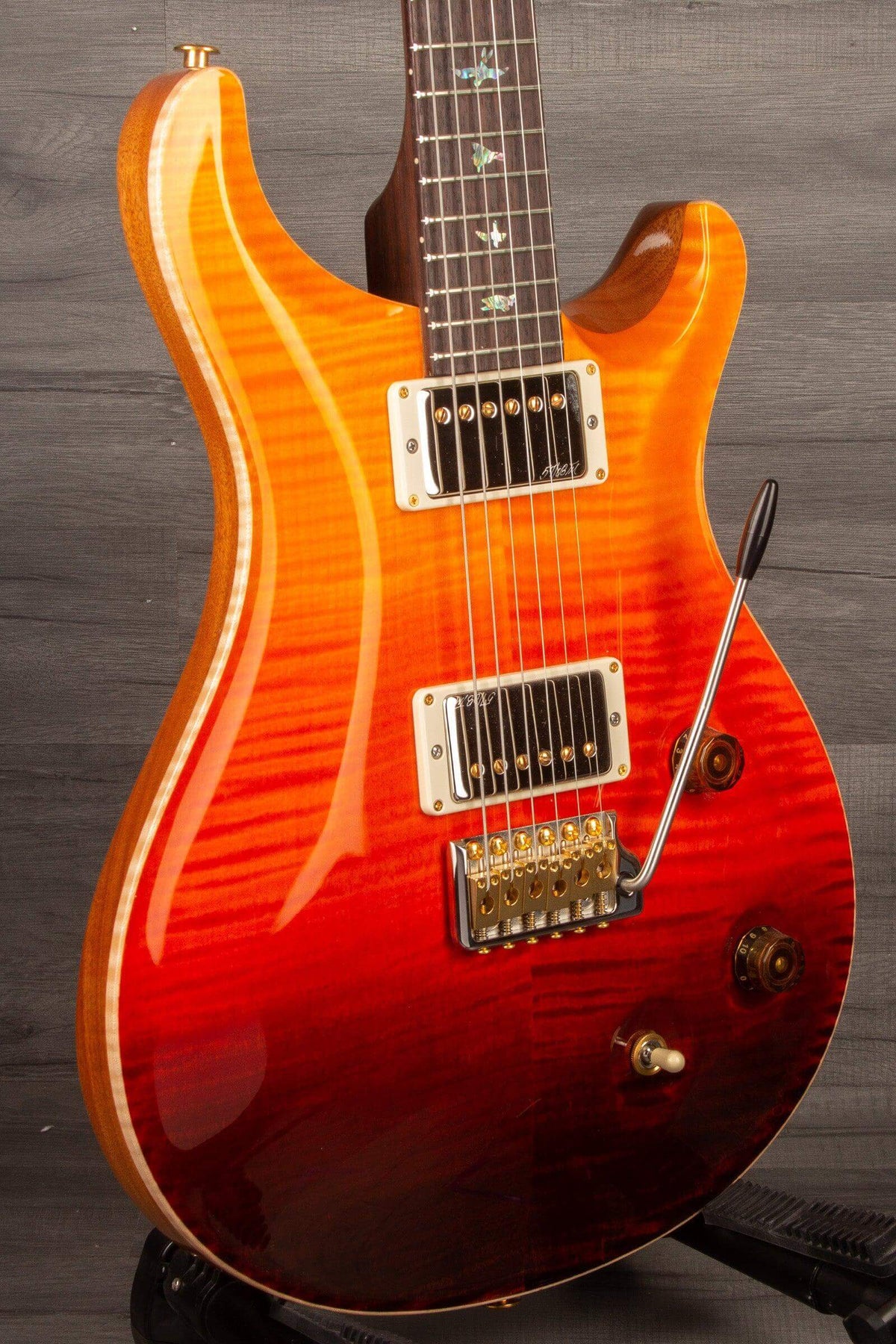 PRS Wood Library Custom 22 Orange Fade Flame Top - Solid Rosewood Neck