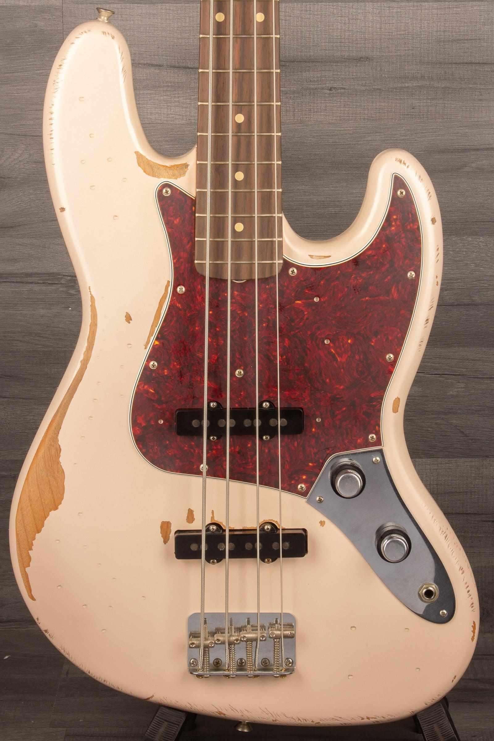 Fender Flea Signature Jazz Bass Guitar (Roadworn Shell Pink)