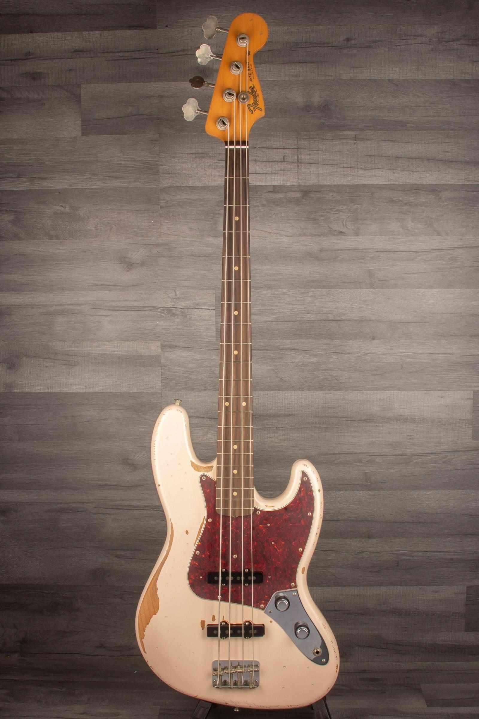 Fender Flea Signature Jazz Bass Guitar (Roadworn Shell Pink)