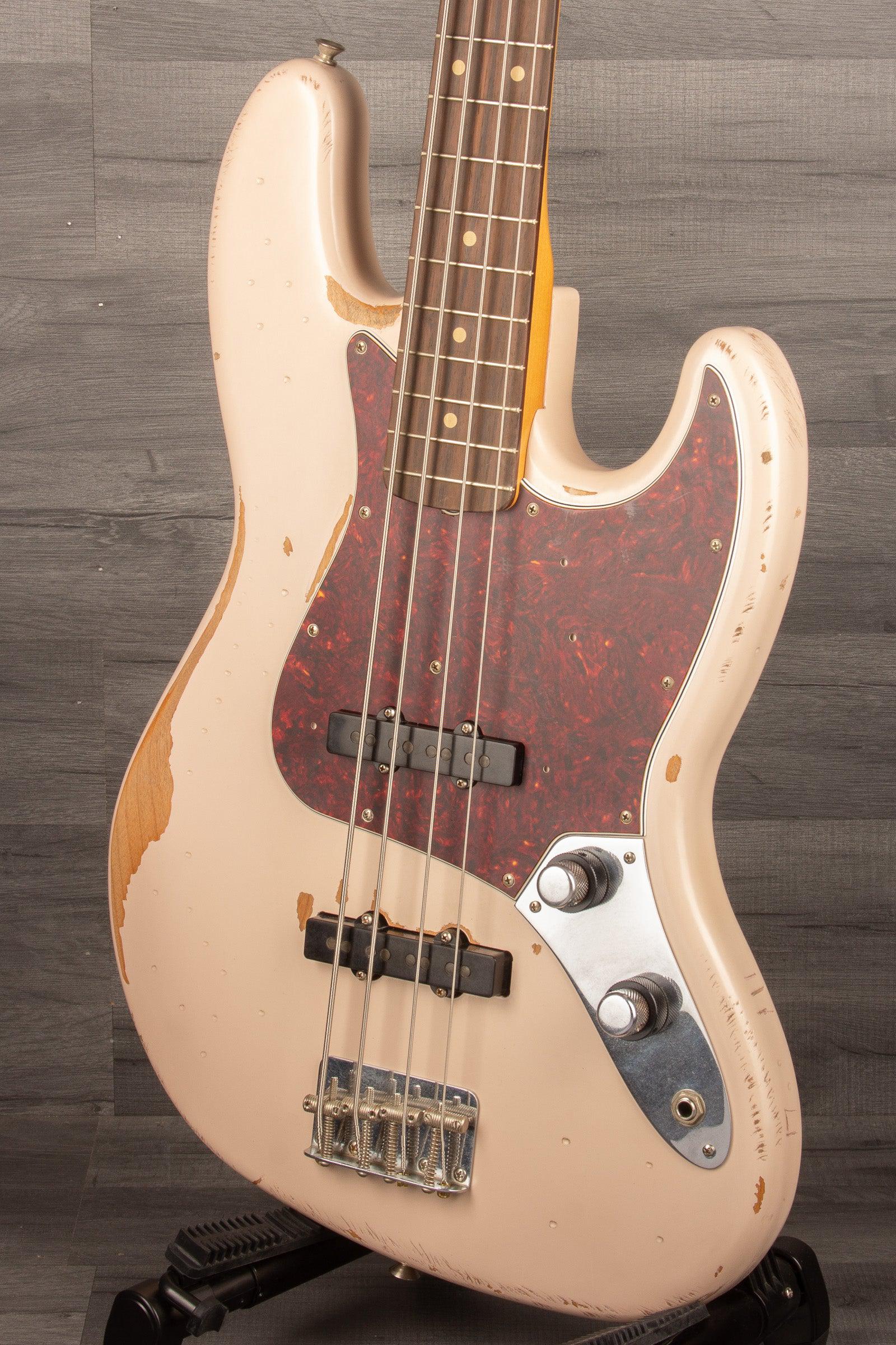 Fender - Flea Signature Jazz Bass (Roadworn Shell Pink) - MusicStreet