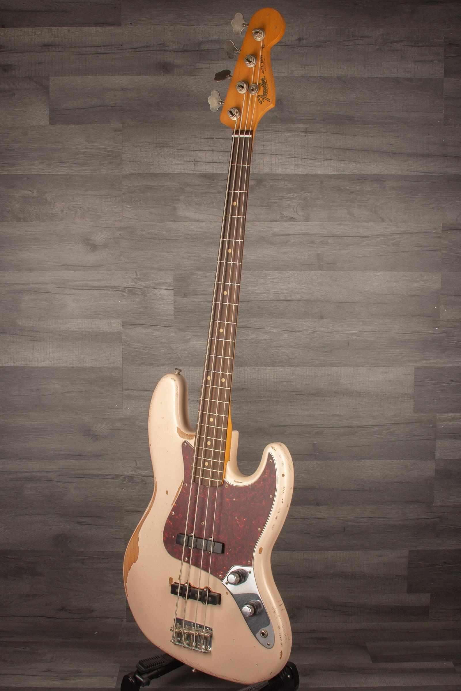 Fender Flea Signature Jazz Bass Guitar (Roadworn Shell Pink)