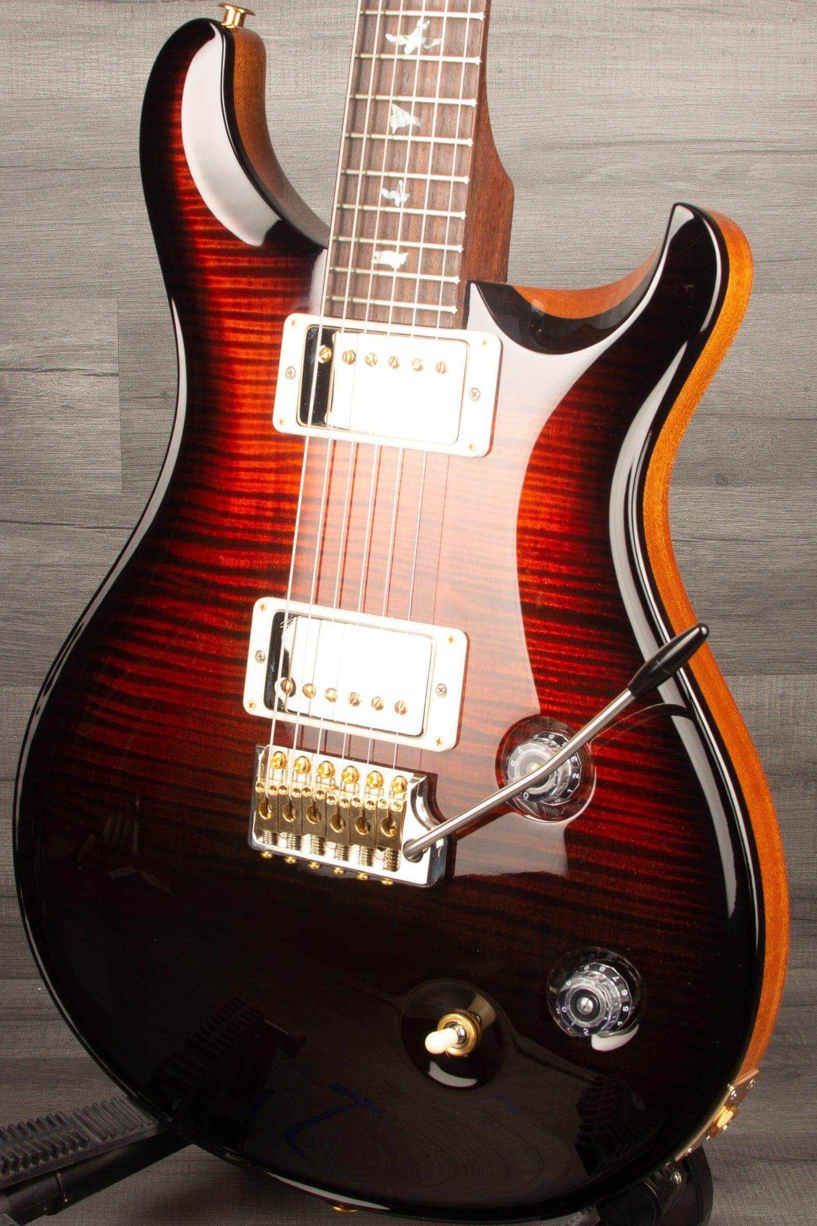 PRS Wood Library Custom 22 Fire Red Black Fade Flame - solid Rosewood neck