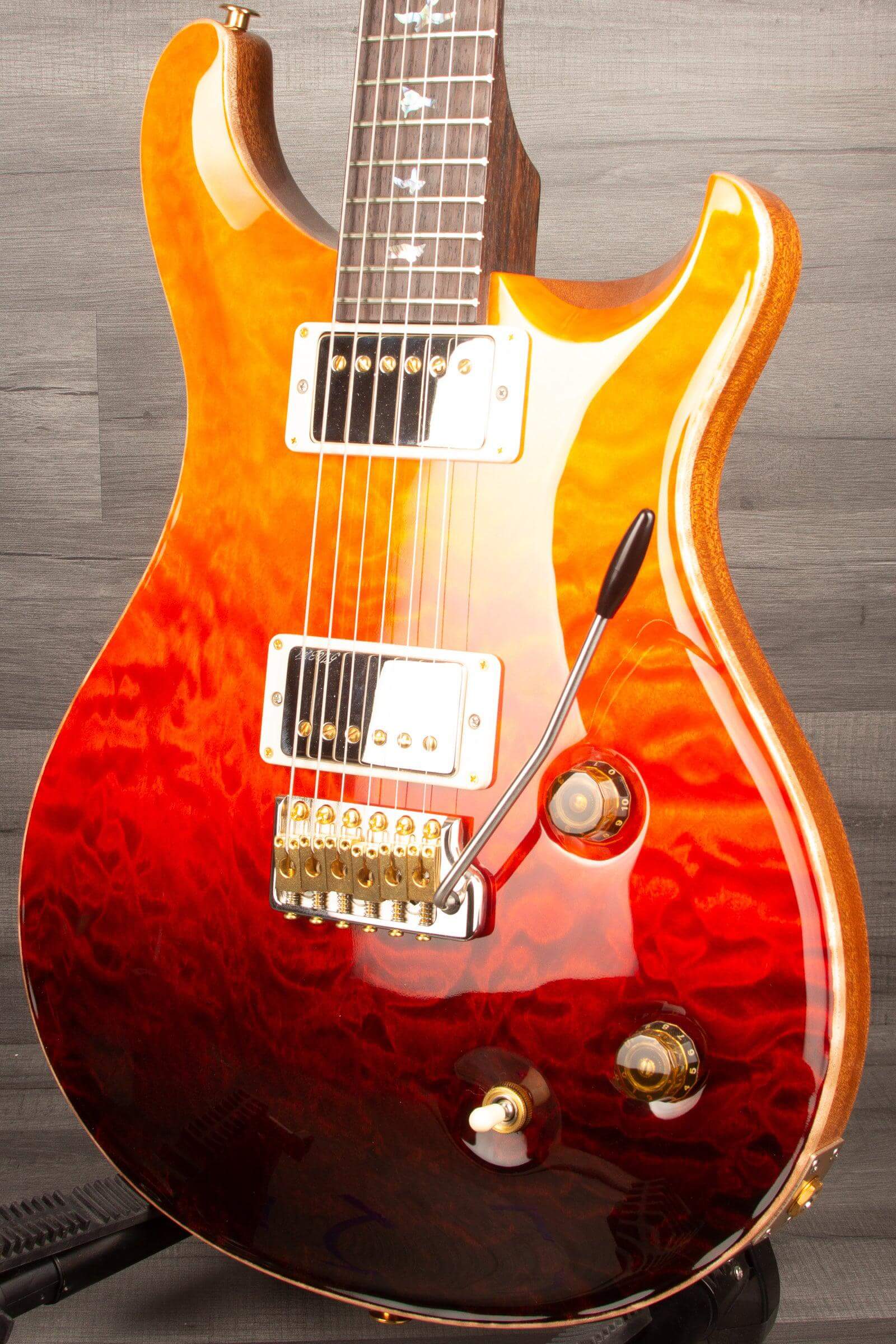 PRS Wood Library Custom 22 Orange Fade Quilt Top - solid Rosewood neck
