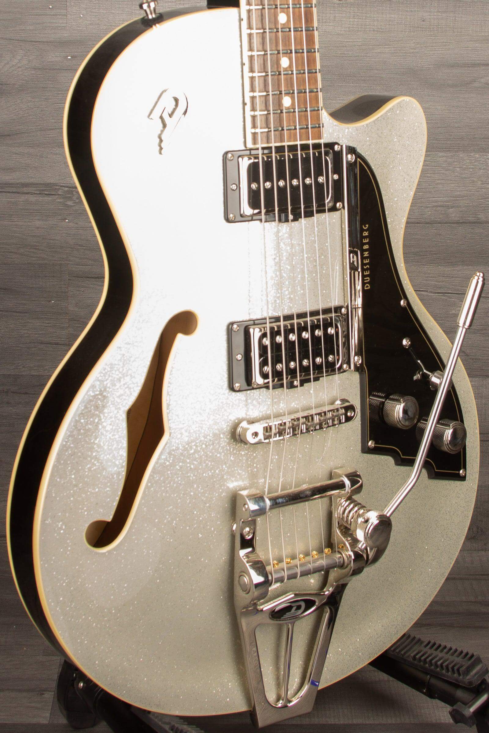 Duesenberg Starplayer Tv In Silver Sparkle With Hard Case - MusicStreet