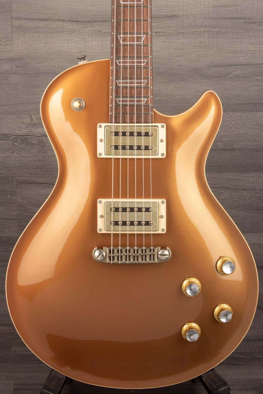 Patrick James Eggle Macon Carved Top Electric Guitar - Firemist Gold s#30852