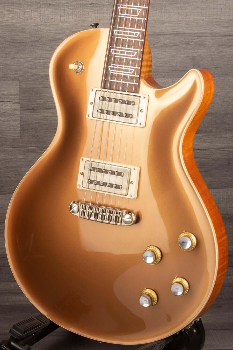 Patrick James Eggle Macon Carved Top Electric Guitar - Firemist Gold s#30852