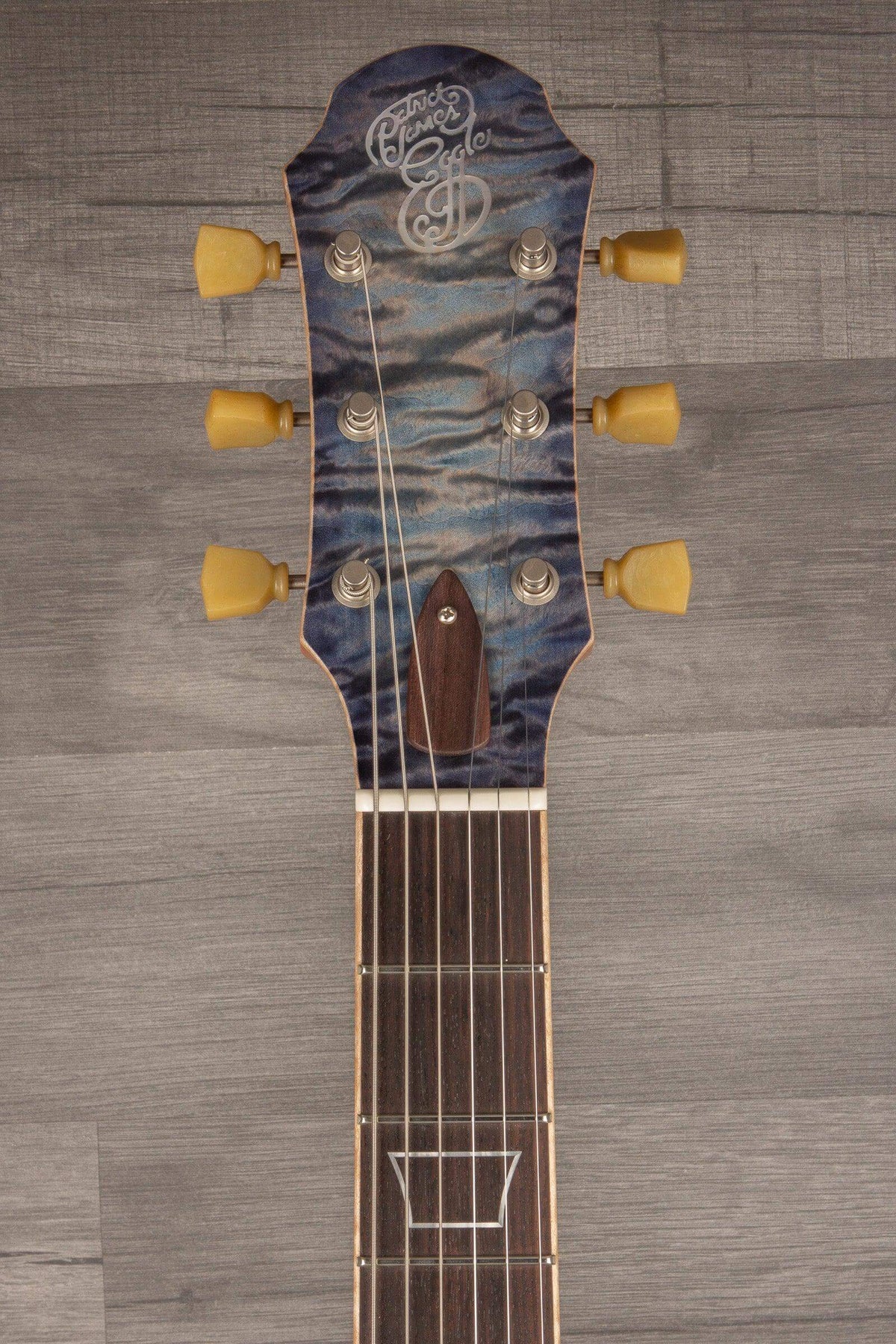 Patrick James Eggle Macon Carved Top - Semi Blue Burst s#30978