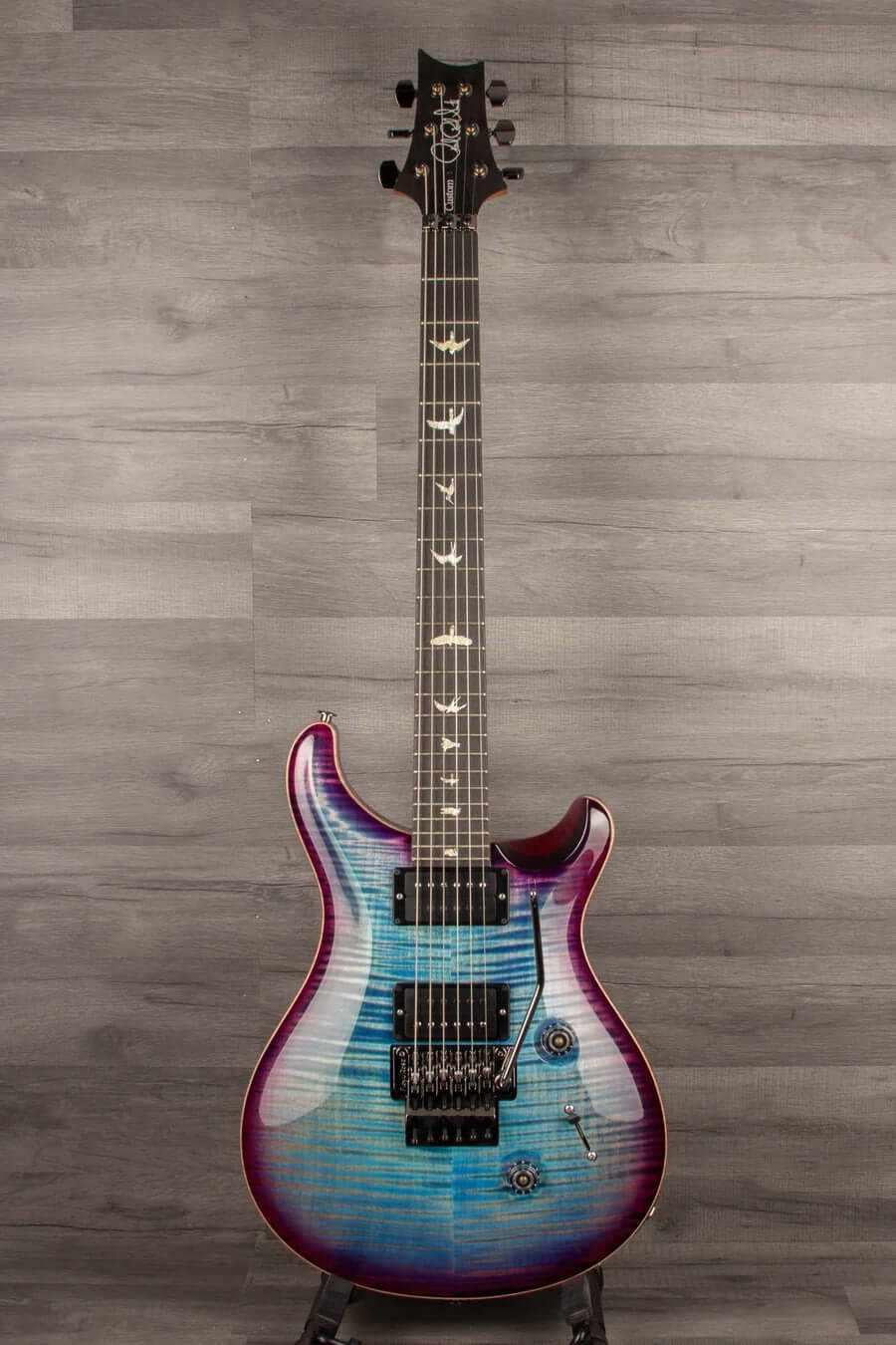 * B-stock PRS - Wood Library Custom 24 Floyd Aquabluex Purple Burst #0359688