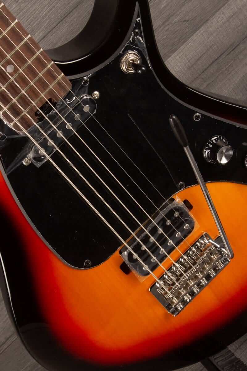 Aria Jet-Baritone - 30" Baritone Electric Guitar, 3 Tone Sunburst