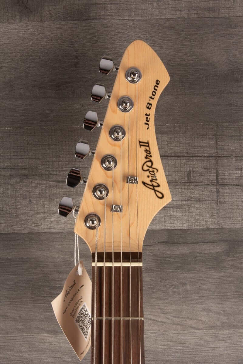 Aria Jet-Baritone - 30" Baritone Electric Guitar, 3 Tone Sunburst