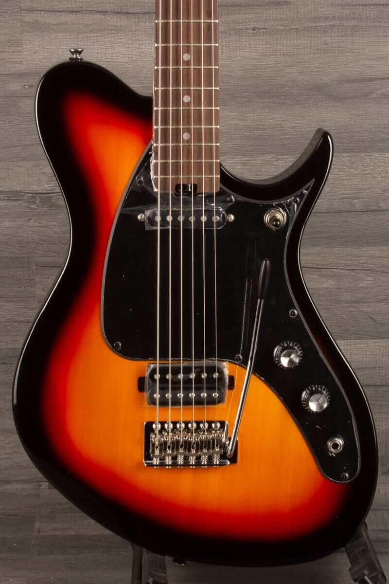 Aria Jet-Baritone - 30" Baritone Electric Guitar, 3 Tone Sunburst