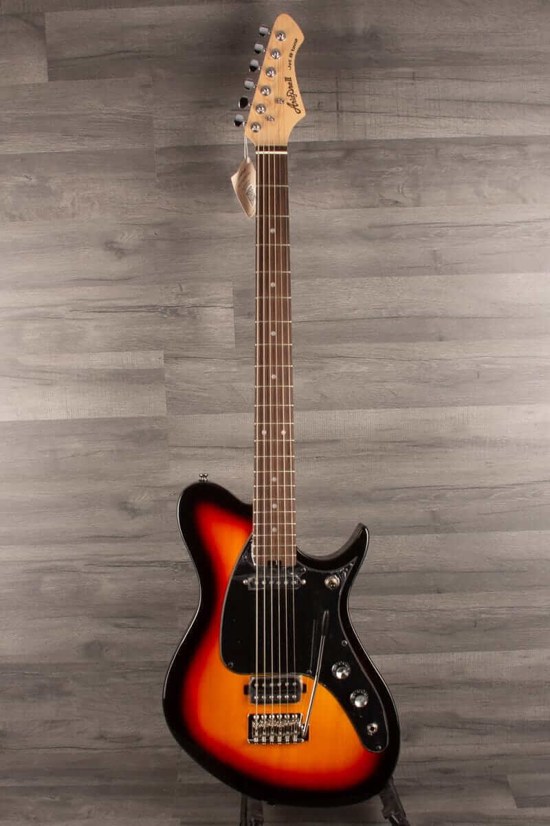 Aria Jet-Baritone - 30" Baritone Electric Guitar, 3 Tone Sunburst