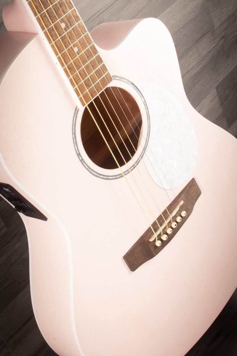 Cort Jade Classic Pastel Pink Open Pore Electro acoustic guitar