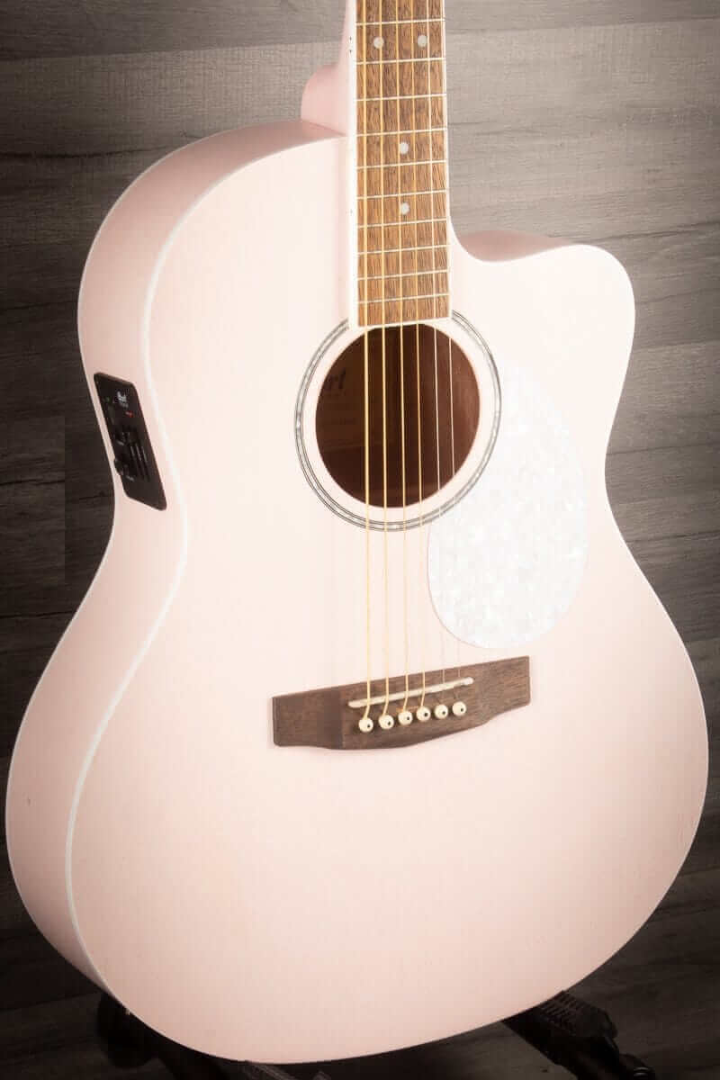 Cort Jade Classic Pastel Pink Open Pore Electro acoustic guitar