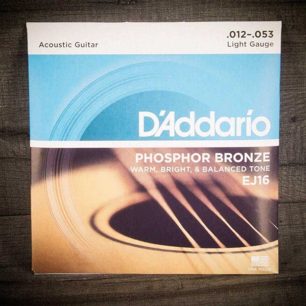 D'addario Strings D'Addario EJ16 Phosphor Bronze 12-53 Acoustic Guitar Strings