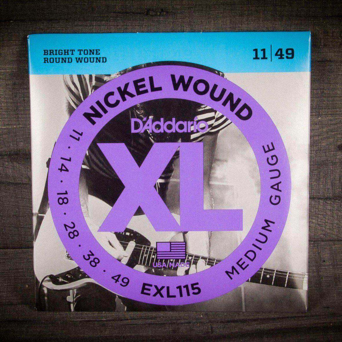 D'Addario EXL115 11-49 Electric Guitar Strings
