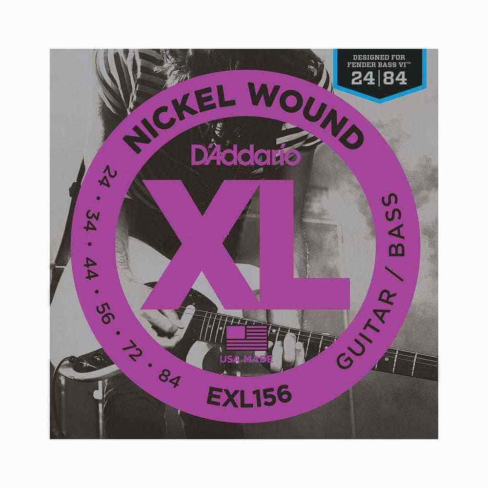 D'Addario EXL156 Nickel Wound 24-84 Fender Bass VI Strings