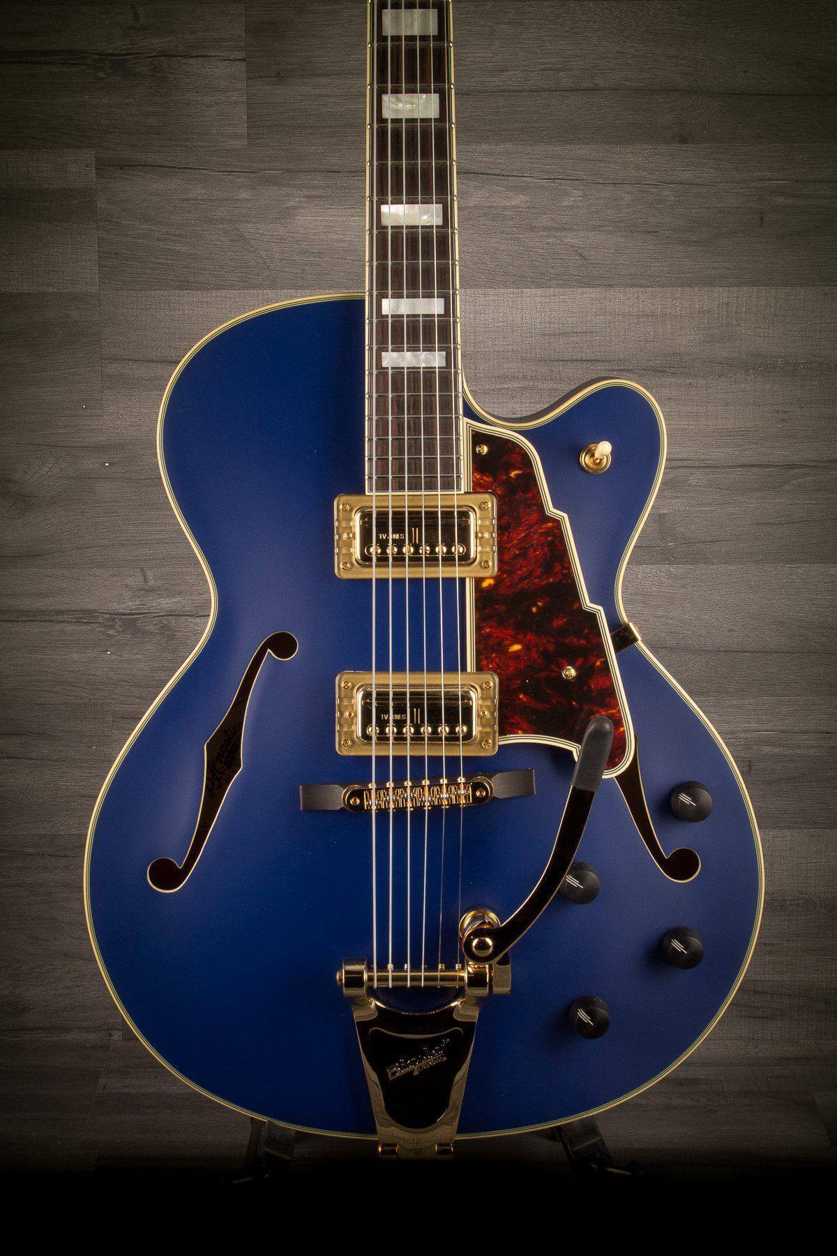 D'Angelico Archtop D'Angelico Deluxe 175 Matte Royal Blue
