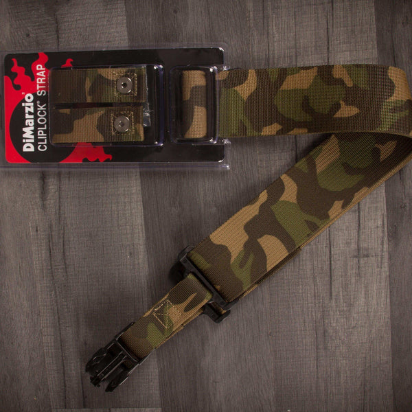 Dimarzio Accessories Dimarzio Clip Lock Quick Release Strap Camo
