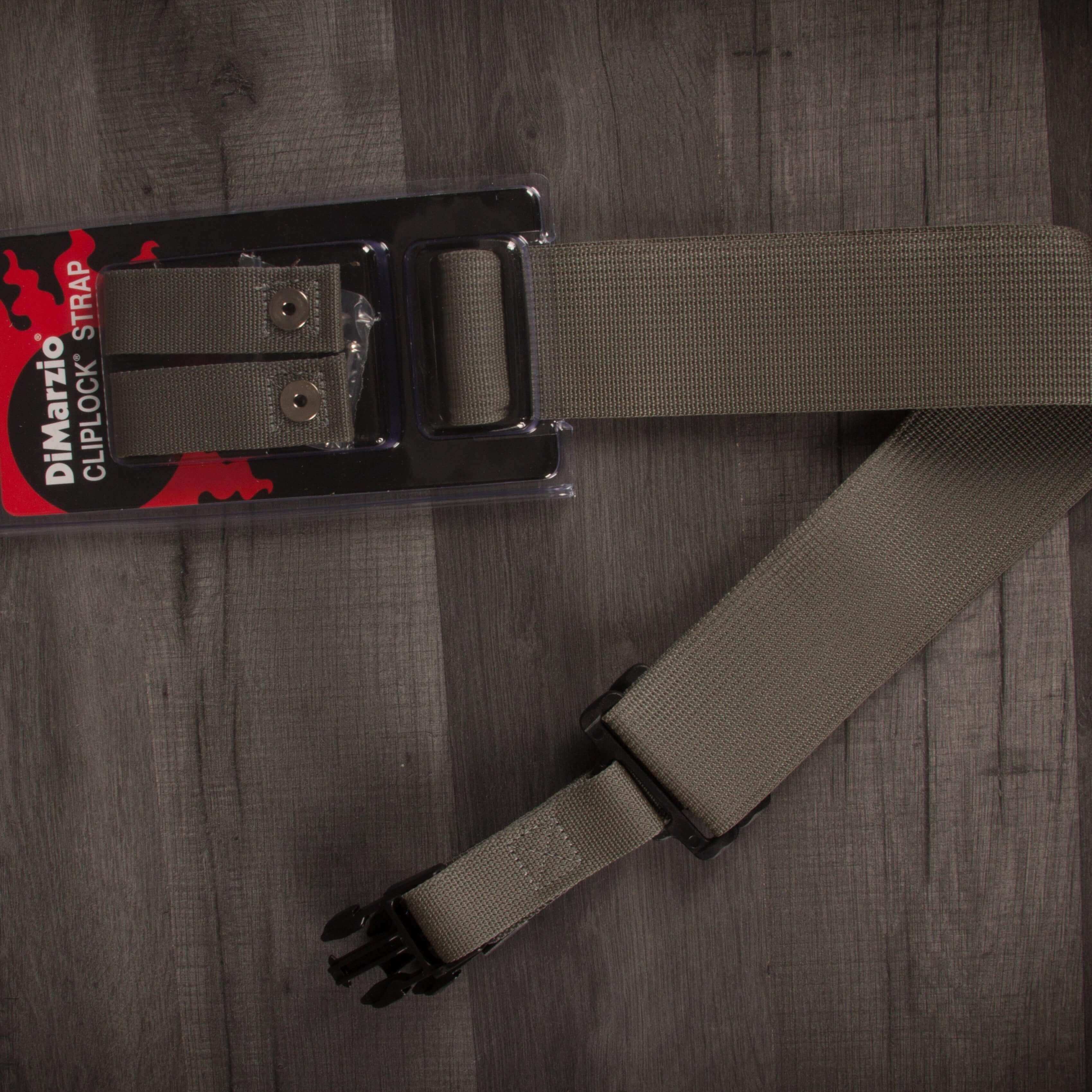 Dimarzio Accessories Dimarzio Clip Lock Quick Release Strap Gray