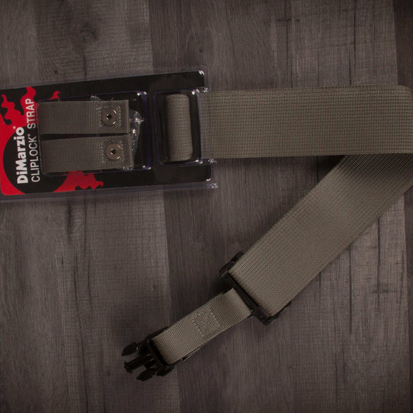 Dimarzio Accessories Dimarzio Clip Lock Quick Release Strap Gray