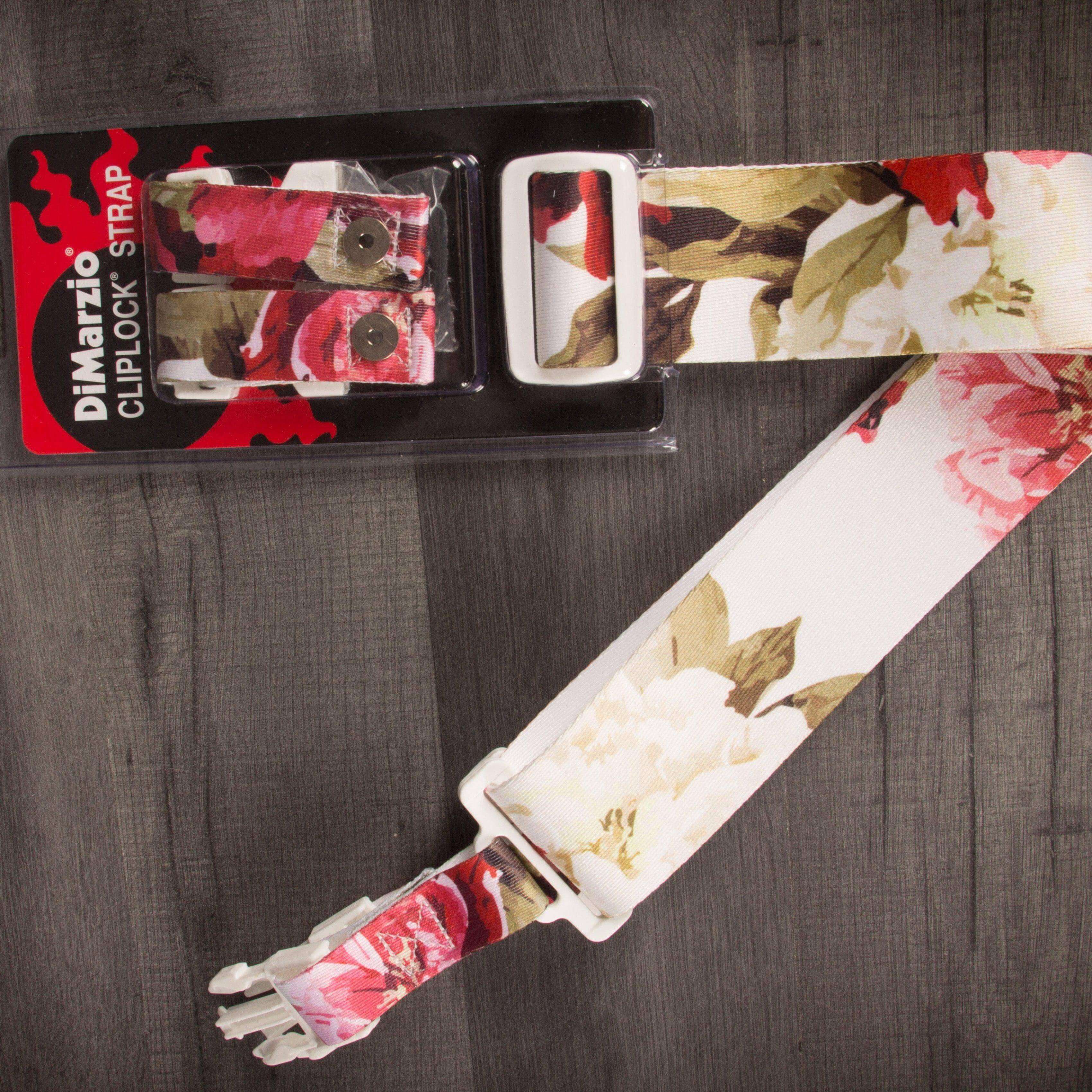 Polyphia Floral Muse ClipLock® Guitar Strap - White