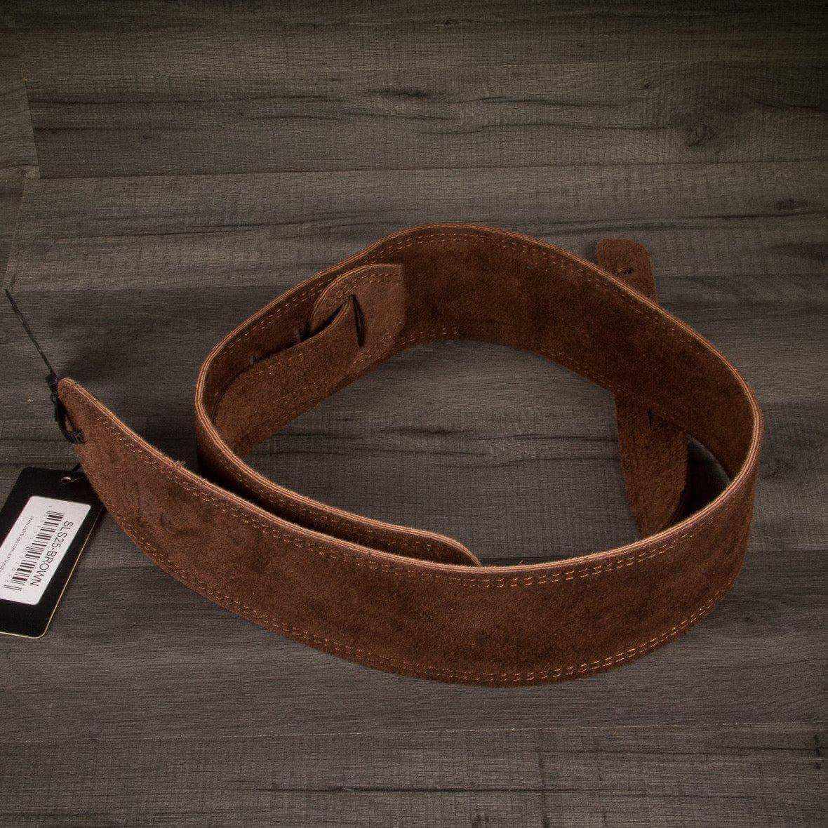 Dsl Sls25-Brown Suede Guitar Strap - MusicStreet