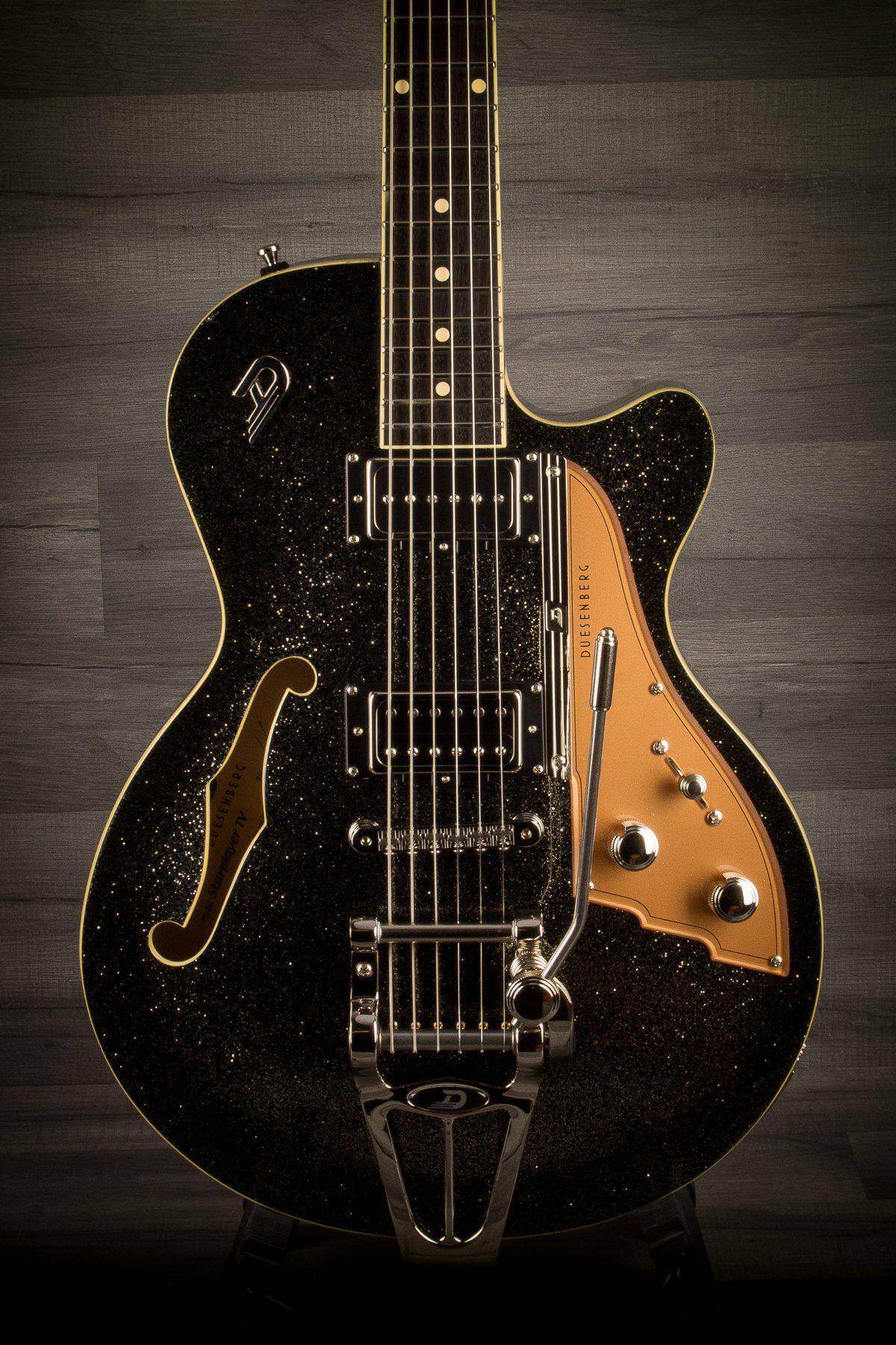 Duesenberg Starplayer TV Electric Guitar - Black Sparkle (With Hard Case)