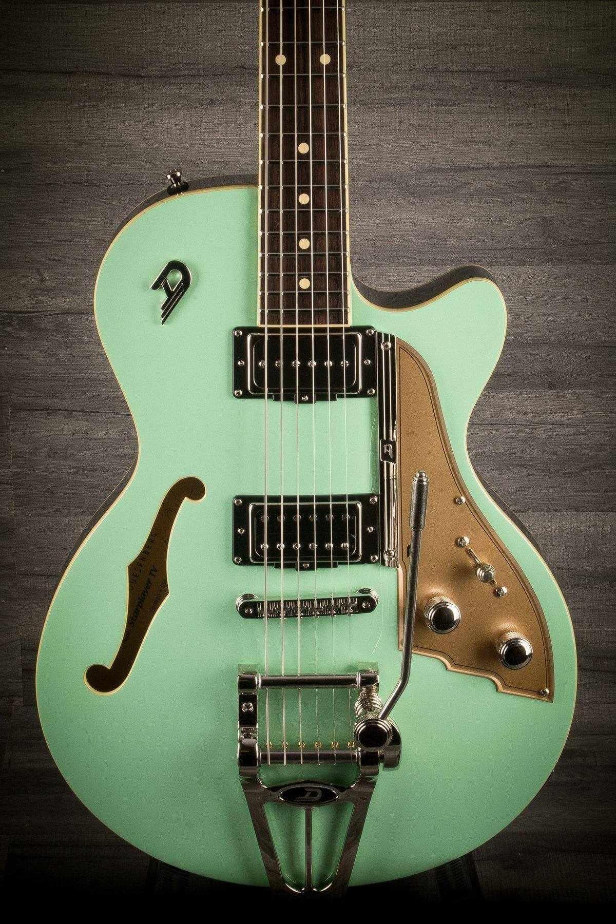 USED - Duesenberg Starplayer TV Surf Green With Hard Case