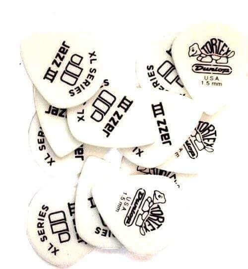 Dunlop Jazz III 12 Pack 1.5mm White