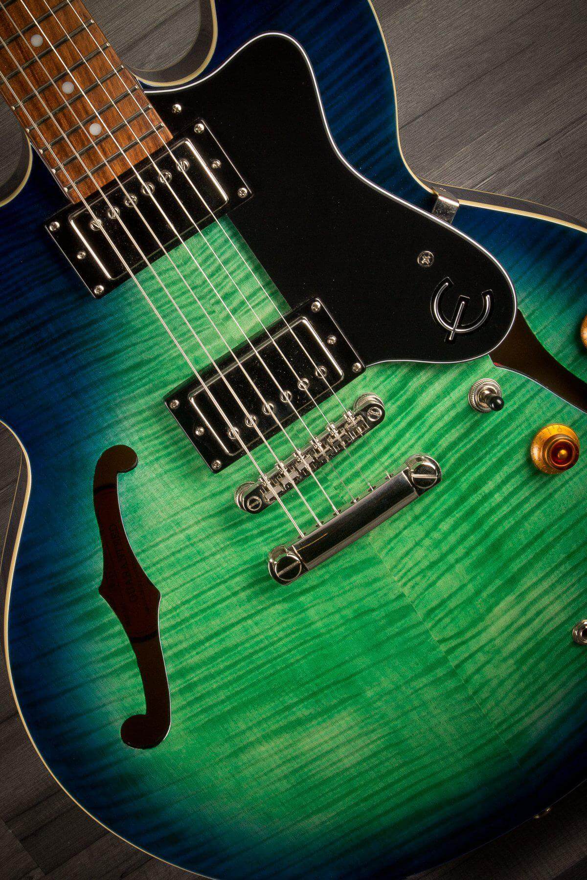 Epiphone Electric Guitar USED - Epiphone Dot Deluxe Aquamarine